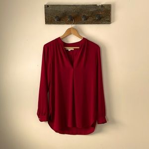 LOFT Pleat Front Blouse Tunic